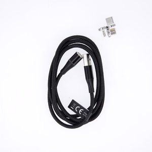 Maxlife MXUC-03 magneettinen kaapeli USB - Lightning + USB-C + microUSB 1,0 m 3A musta nylon