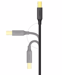 Ugreen USB Type-B -tulostinkaapeli (uros) - USB 2.0 (uros) 480 Mbps 1,5m musta (US135 10350)