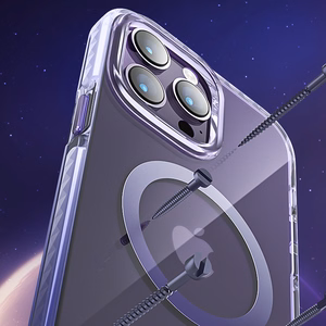 Kingxbar PQY Ice Crystal Series magneettinen kotelo iPhone 14 Pro MagSafe harmaa