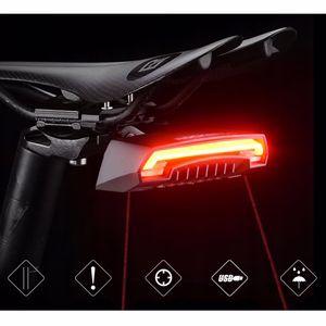 Rockbros LKWD-R1 polkupyörän takavalo laserilla ja kaukosäätimellä + Micro USB - USB-A kaapeli - musta