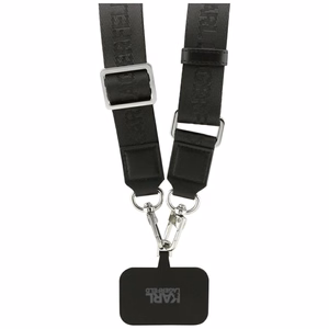 Karl Lagerfeld Big Strap Karl Metal Logo MagSafe suojakuori iPhone 17 Pro:lle - musta