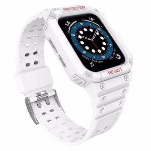 Protect Strap Band Apple Watch 42/44/45mm panssaroitu kotelo hihna - Valkoinen