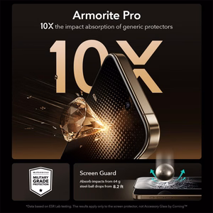 ESR UltraFit Armorite Pro Karkaistu lasi iPhone 17 Pro Max:lle - Kirkas
