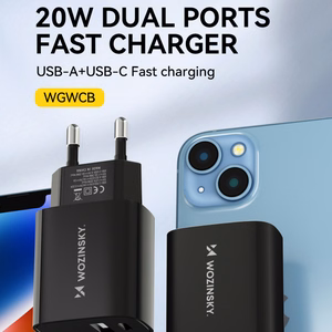 Charger Wozinsky (WGWCB) (1xUSB-C;1xUSB 3A 20W) black