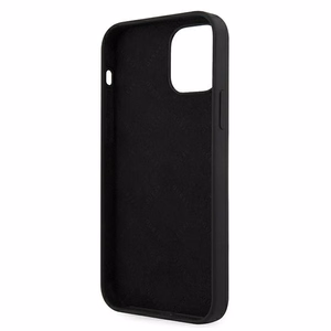 Guess GUHCP12SLSVSBW iPhone 12 mini 5.4" musta ja valkoinen kovakotelo Silikoni Vintage