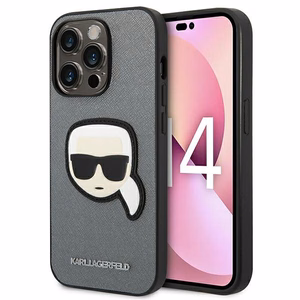 Karl Lagerfeld Saffiano Karl's Head Patch kotelo iPhone 14 Pro Max - hopea - hopea