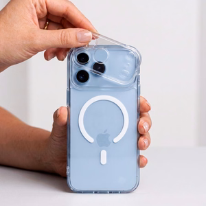 Tech-Protect MagPeak MagSafe CC -suojakuori iPhone 18 Pro / 17 Pro -malleille, läpinäkyvä