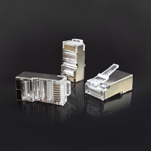 Qoltec 54556 RJ45 Modulaarinen Liitin CAT6 FTP Kullatut Kontaktit 100 kpl
