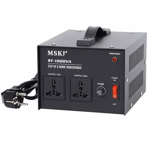 Jännitemuuntaja 110 VAC-220 VAC / 220 VAC-110 VAC, 1000 VA