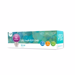 Forever Light LED-lamppu E27 G45 2W 230V violetti 5 kpl
