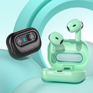 WEKOME VA06 Vanguard Series Bluetooth 5.2 TWS-nappikuulokkeet latauskotelolla, vihreät