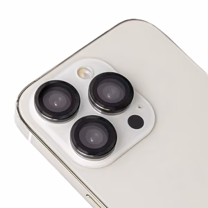Set of lens glasses for iPhone 13 Pro / iPhone 13 Pro Max black frame (3 pcs)