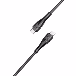 Kaapeli Type C - Type C VEGER PD 3A 60W V106 1,2 m musta