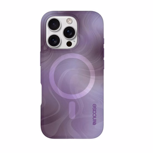 Incase Halo Case -suojakuori MagSafe-tuella iPhone 16 Pro -puhelimelle, Oil Slick Lilac