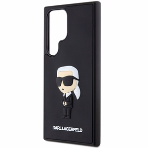 Karl Lagerfeld 3D Rubber Ikonik NFT Suojakuori Samsung Galaxy S24 Ultra:lle - musta