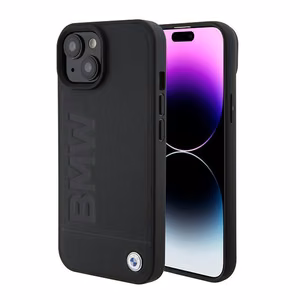 BMW BMHMP15SSLLBK iPhone 15 6,1 musta/musta Magsafe kovakuori Signature Logo Imprint