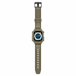 Spigen Rugged Armor Pro - Ranneke ja suojakuori Apple Watch Ultralle 49 mm (Vintage Khaki)