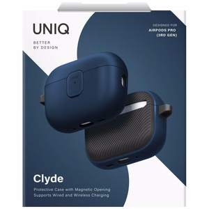 Uniq Clyde Suojakuori AirPods Pro 3. sukupolven:lle - sininen/harmaa