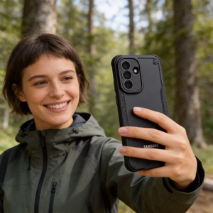 Tech-Protect Rugged Shield -suojakuori Samsung Galaxy A57 5G:lle - läpikuultava musta