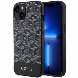 Guess GUHMP14SHGCFSEK iPhone 14 6.1 musta/musta suojakuori GCube Stripes MagSafe
