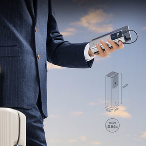 CUKTECH CKPB100PGLBL varavirtalähde, 10000 mAh, 150 W, USB-C / USB-A, harmaa