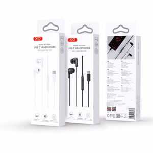 XO wired earphones EP84 USB-C black