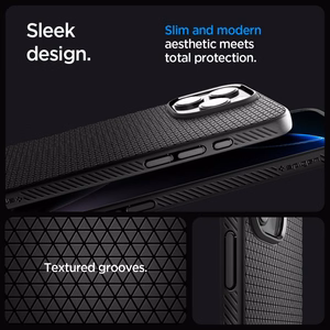 Spigen Liquid Air T MagSafe Suojakuori iPhone 16 Pro:lle - matta musta