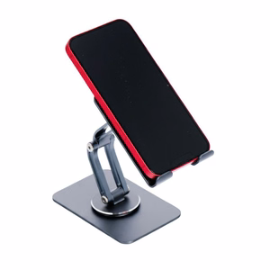 Pöytäteline puhelimelle ja tabletille taitettava Forcell F-Grip Fold Stand 2 360 harmaa