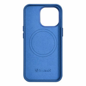 iCarer Litchi Premium Nahkakotelo iPhone 14 Pro Max Magneettinen nahkakotelo MagSafe vaaleansininen (WMI14220712-LB)