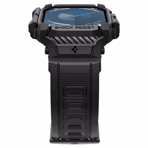 Spigen Rugged Armor Suojakuori Apple Watch 10 46mm -kellolle - musta