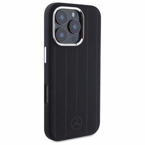 Mercedes MEHMP16L23SUVSK iPhone 16 Pro 6.3" musta/musta kovakuori Silicone Vertical Tonal Stripes MagSafe