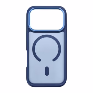 Suojakuori laitteelle iPhone 18 Pro / 17 Pro: Forcell F-Protect Smoke Hybrid Premium, MagSafe-yhteensopiva, väri: laivastonsininen