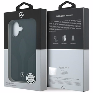 Mercedes Leather The Move MagSafe Suojakuori iPhone 17:lle - Musta