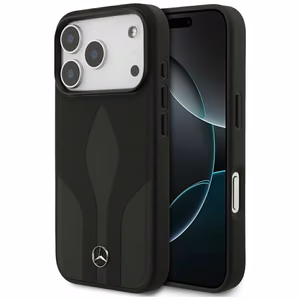 Mercedes Leather The Move MagSafe Suojakuori iPhone 17 Pro:lle - Musta