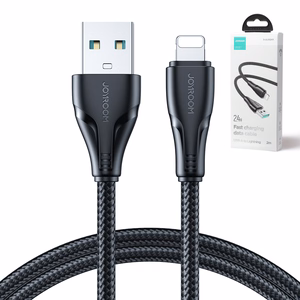 Joyroom Surpass Series A11 USB-A / Lightning 2.4A kaapeli 2m - musta