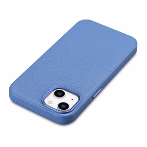 iCarer Litchi Premium Nahkakotelo iPhone 14 Plus Magneettinen nahkakotelo MagSafe vaaleansininen (WMI14220711-LB)