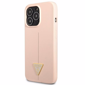 Guess GUHCP13LSLTGP iPhone 13 Pro / 13 6.1" pink/pink hardcase Silicone Triangle
