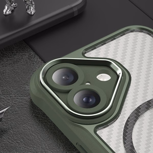 Leading Series MagSafe Silikoninen Suojakuori iPhone 16 Plus:lle - Vihreä