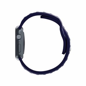 3mk-silikoniranneke Apple Watchille, 42/44/45/46/49 mm, merensininen, suuri koko