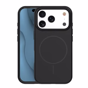 Silikoninen ohut magneettinen suojakuori iPhone 17 Pro Max 6,9 musta
