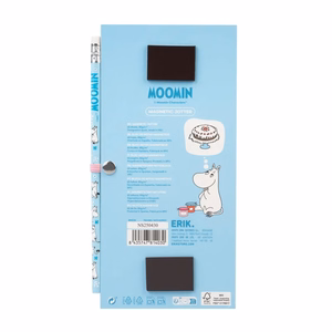 Moomins magneettinen ostoslistalehtiö jääkaappiin lyijykynällä, 10 × 21 cm