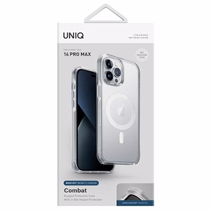 Uniq Combat Magclick latausskuori iPhone 14 Pro Max:lle - läpinäkyvä