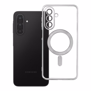 Suojakuori Samsung A17:lle Electro Mag Cover yhteensopiva MagSafen kanssa hopeinen