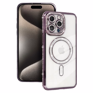 Bling Magsafe Suojakuori Iphone 16:lle violetti