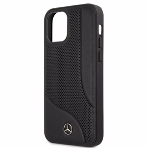 Mercedes Nahka rei'itetty alue Kotelo iPhone 12 mini - musta