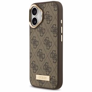 Guess 4G Logo Plate MagSafe -suojakuori iPhone 17 - ruskea
