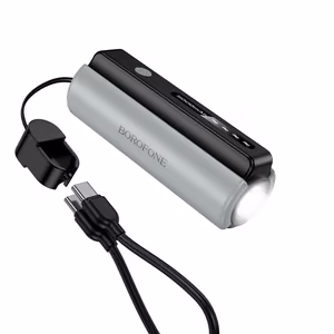 Borofone BJ87 Star varavirtalähde 5000mAh Type-C taskulampulla musta