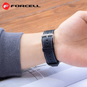 Hihna Samsung Galaxy Watch:lle Forcell F-Design FS21 reikänahka ekologinen 22 mm ruskea