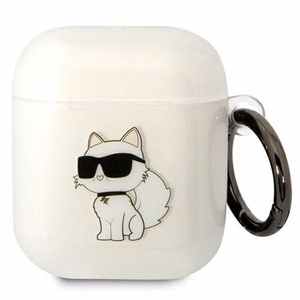 Karl Lagerfeld KLA2HNCHTCT läpinäkyvä suojus AirPods 1/2:lle Ikonik Choupette