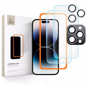 Tech-Protect Supreme Set Karkaistu Lasi iPhone 16 Pro Max:lle - Läpinäkyvä (3 kpl)